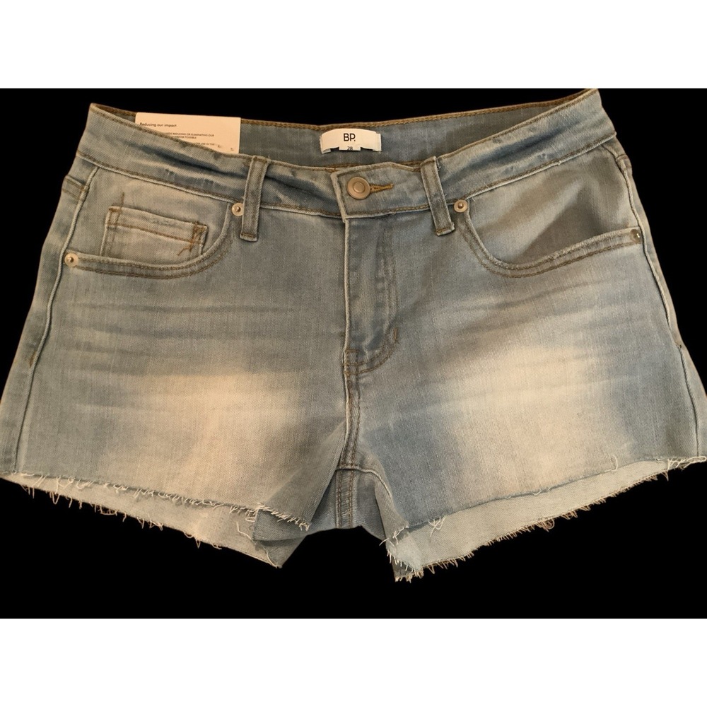 BP Stretch Low-rise Denim Cutoff Shorts Light Wash S 28